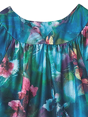 Image of AmeriMark Casual Women's Patio Muumuu House Dress Loose Comfortable Short Sleeve Sun Dress Lounger Gown Sleepwear for Ladies