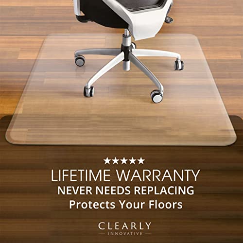 Premium Tempered Glass Chair Mat With Exclusive Beveled Edge | 44 X 50 Inch | The Ultimate In Office Elegance By Clearly Innovative #TOP5