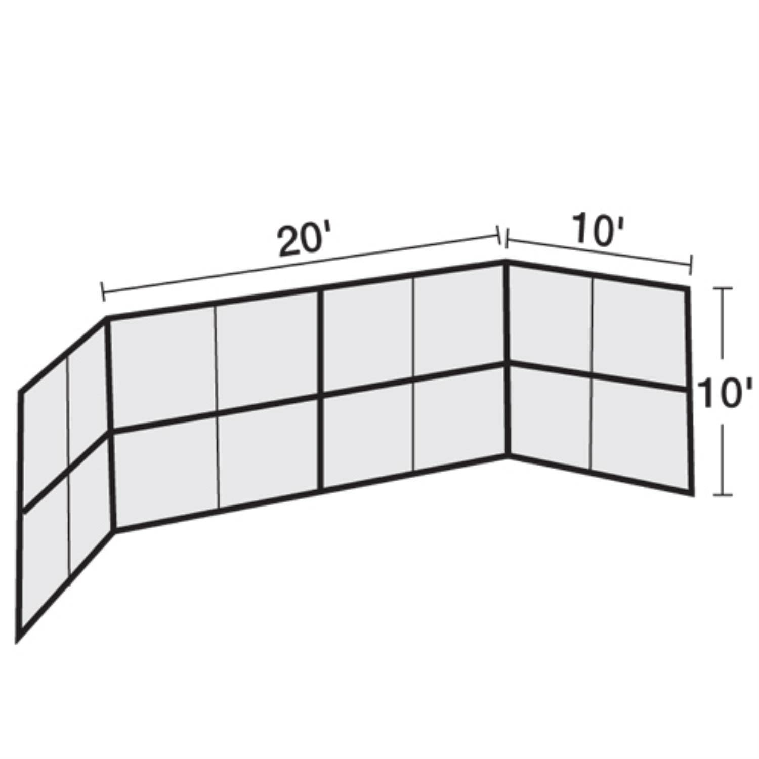 Athletic Connection 20' Chin Link Backstop with No Hood BSCL20