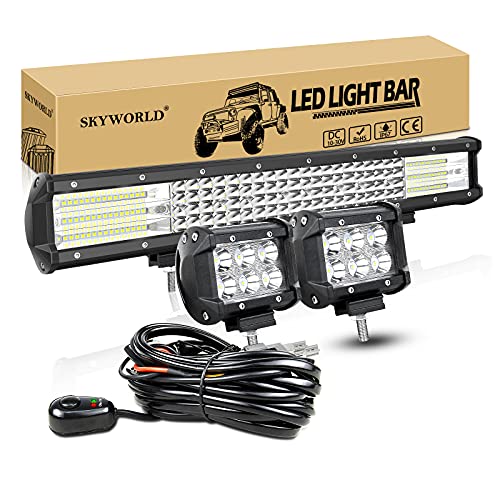 SKYWORLD 9D 50 cm 510W Barre de Led 4x4 Rampe avec...