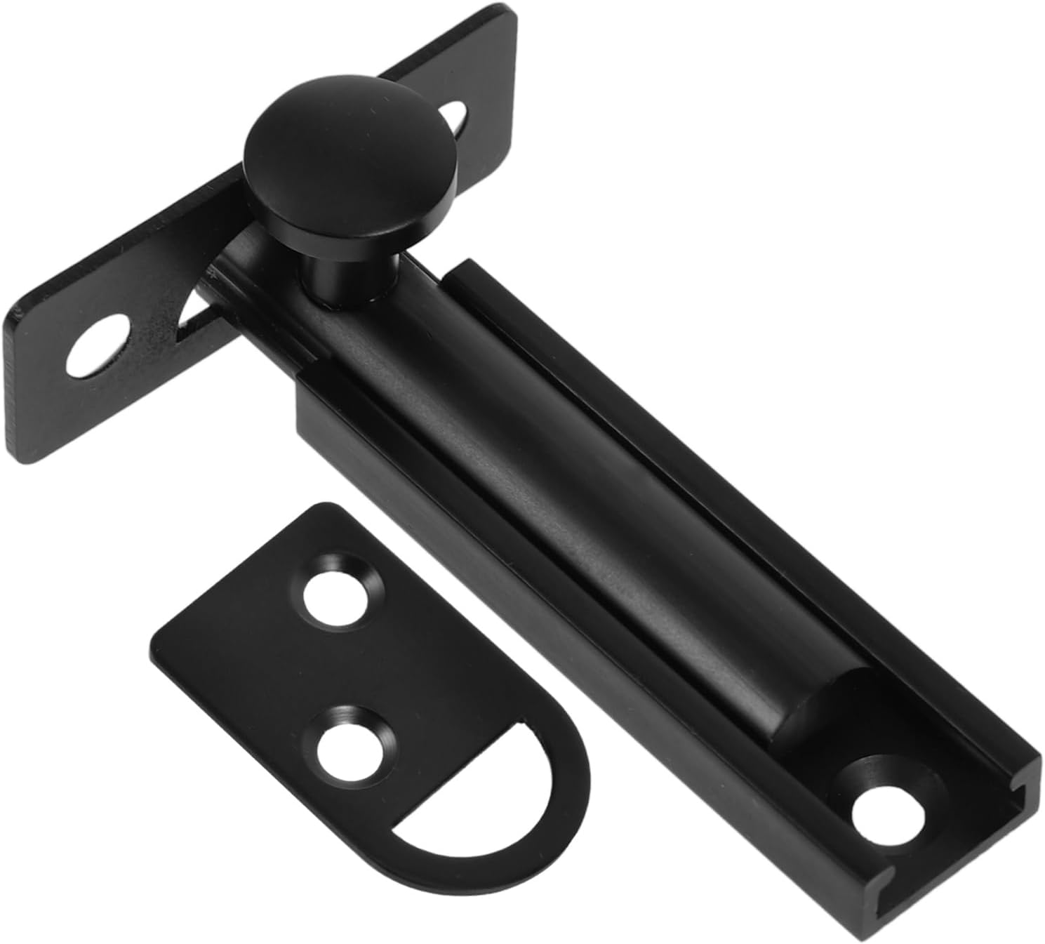 jojofuny 4pcs Door Reinforcement Lock Heavy Duty Metal Security Latch for No-Drill Installation Versatile Use Bedrooms Bathrooms Kitchens Against Entry