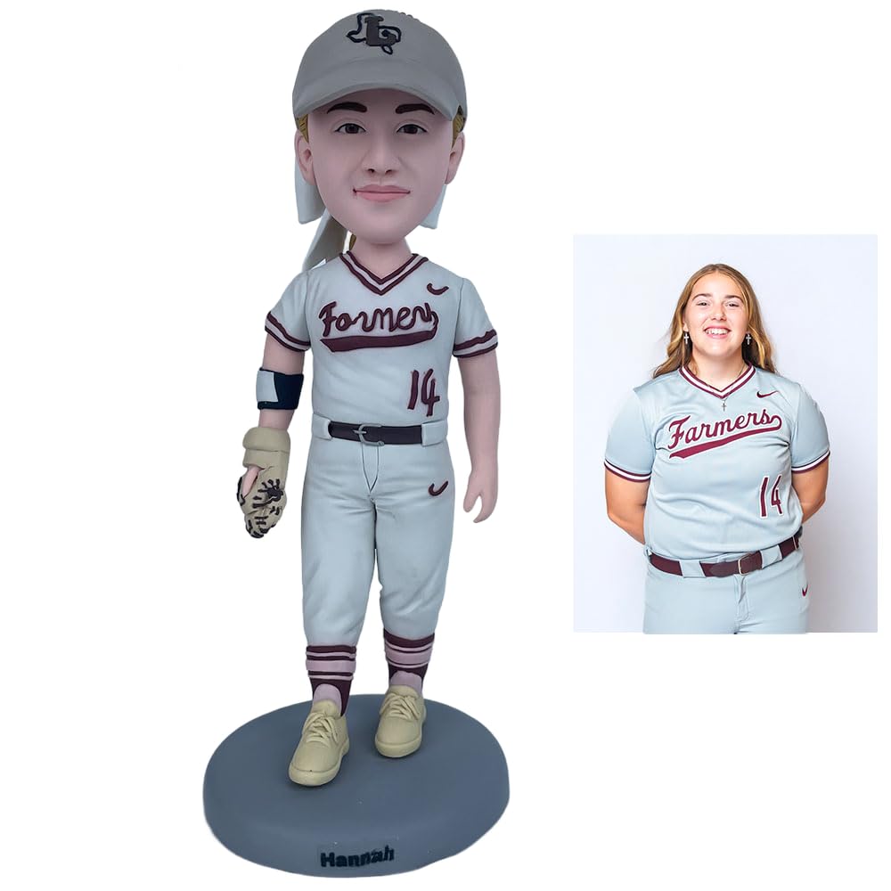 Bobblehead Personalizzato Fatto A Mano - Statuina Con Testa Oscillante, Base In Legno, Regalo Originale