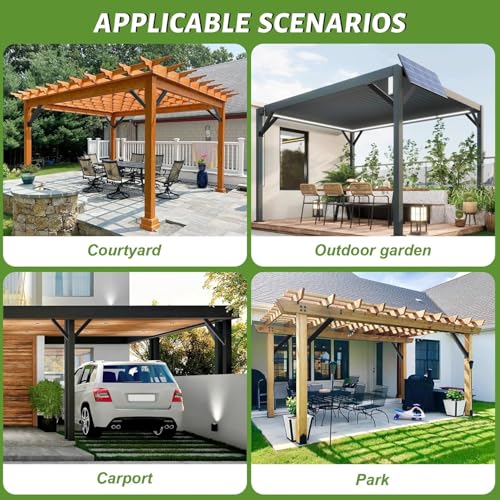12 piezas de soporte angular de 45 grados, soporte para vigas, conectores de esquina resistentes para borde de escritorio, pérgola y cenador, kit DIY, acero al carbono miniatura 7