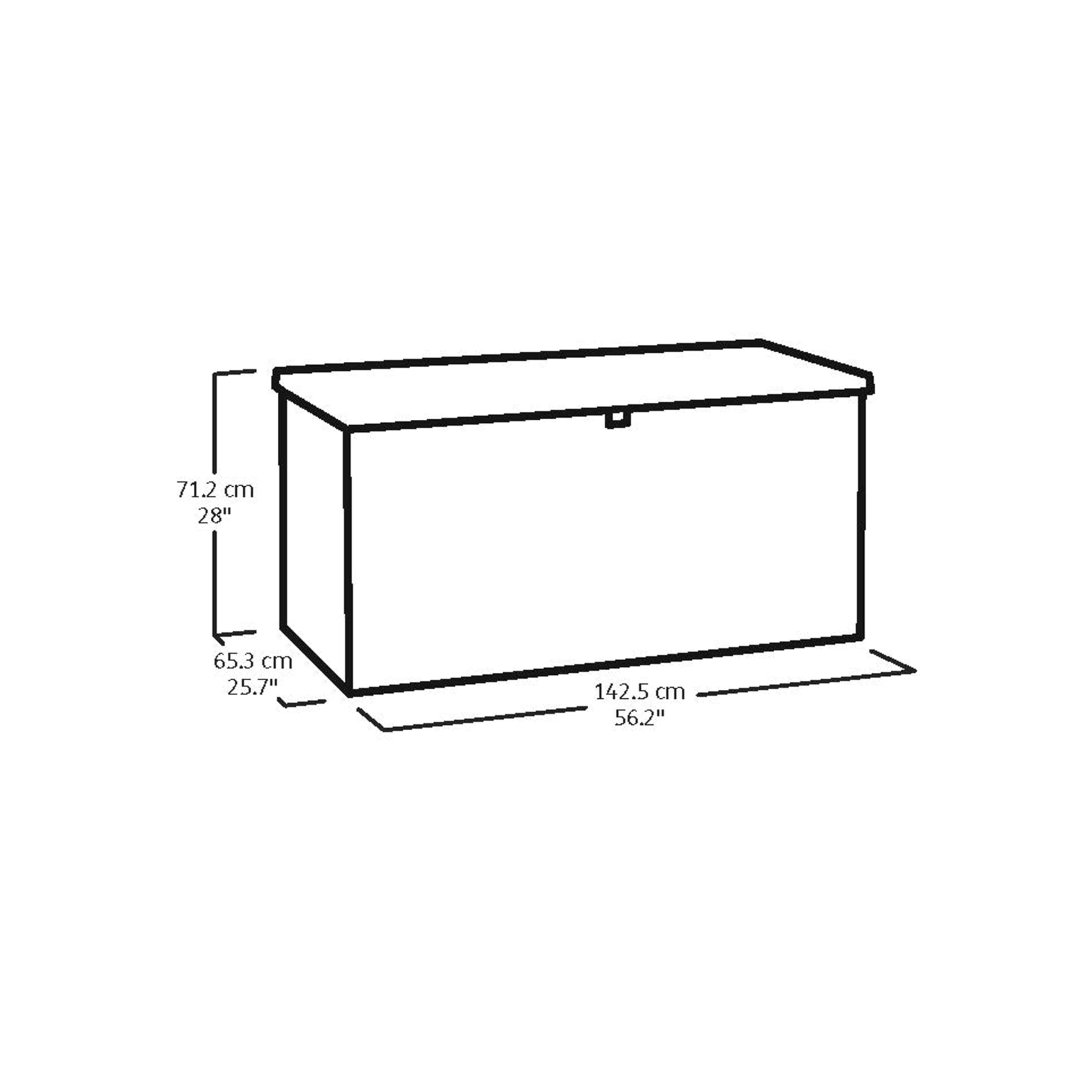 Keter Darwin 511L - Scatola portaoggetti per mobili da giardino da esterno, effetto legno Evotech+, non sbiadisce, resistente a tutte le intemperie, sicura e sicura, nessuna manutenzione, 2 anni di