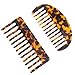 2 Pieces Large Tortoise Shell Comb Detangling Hair Comb French Wide Tooth Combs Tortoise Shell Styling Comb Long Hair Detangler Comb for Women (Style-A)