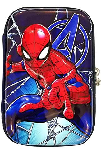 Image of Spiderman Hardcase Fancie Pencile Box for Girls Pouch for Kids Compass Box Spiderman Pencil Box with Large Space Birthday Return Gift for Kids Pen Pencil Box Assorted Colour