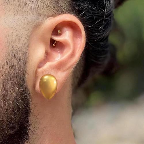 Earblity 1 par de calibres fofos como lágrima 3 cores alargadores de orelha de aço inoxidável 316 al
