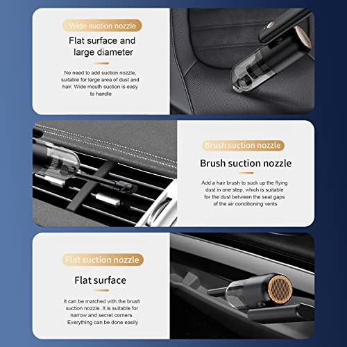 Aspirateur à Main, aspirateur de Voiture Pliable à 180 ° avec Batterie de 4000 mAh, Outil de Nettoyage à Brosse légère pour la Maison, la Cuisine, Le Bureau, la Voiture, équipé d'une lumière LED - Image 4