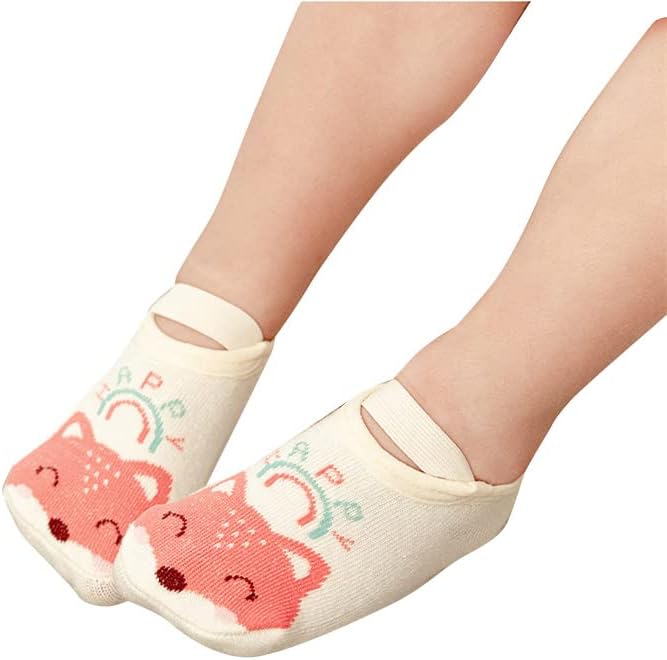 Miniatura 4 de QandSweet Calcetines antideslizantes para bebés y niñas pequeñas con dibujos animados de 8 a 36 meses