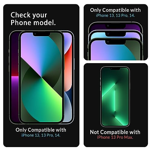 Image of ArmourPro Matte Privacy Tempered Glass for iPhone 16e, 17E, iPhone 13 and 14, Anti-Spy Anti-Glare Screen Protector, Edge-to-Edge Full Coverage, 9H Anti Scratch, Smooth Touch, Easy Installation Kit with Cable Protector