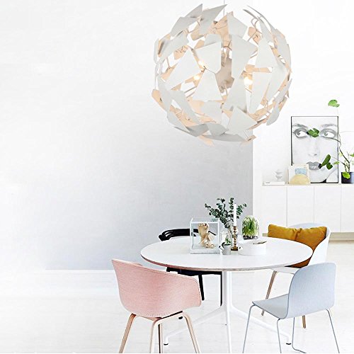 Chandelier chrome 50cm suspension moderne en fer pour eclairage de salon - 3