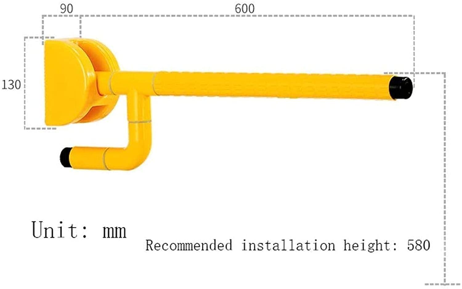 handrail Handles Bathtub Grab Bars Toilet Grab Bars Handrail Barrier-Free Nylon Folding Handrail Old Man Hand Toilet Bathroom Basin Safety Fence Folding Handle/Yellow