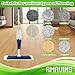 AmaVins 3 Pack Microfiber Cleaning Pads with All Bona Mop, Reusable Microfiber Mop Pads for 18 Inch Mop, Hardwood Floor Replacement Cleaning Mop Pads, Machine Washes