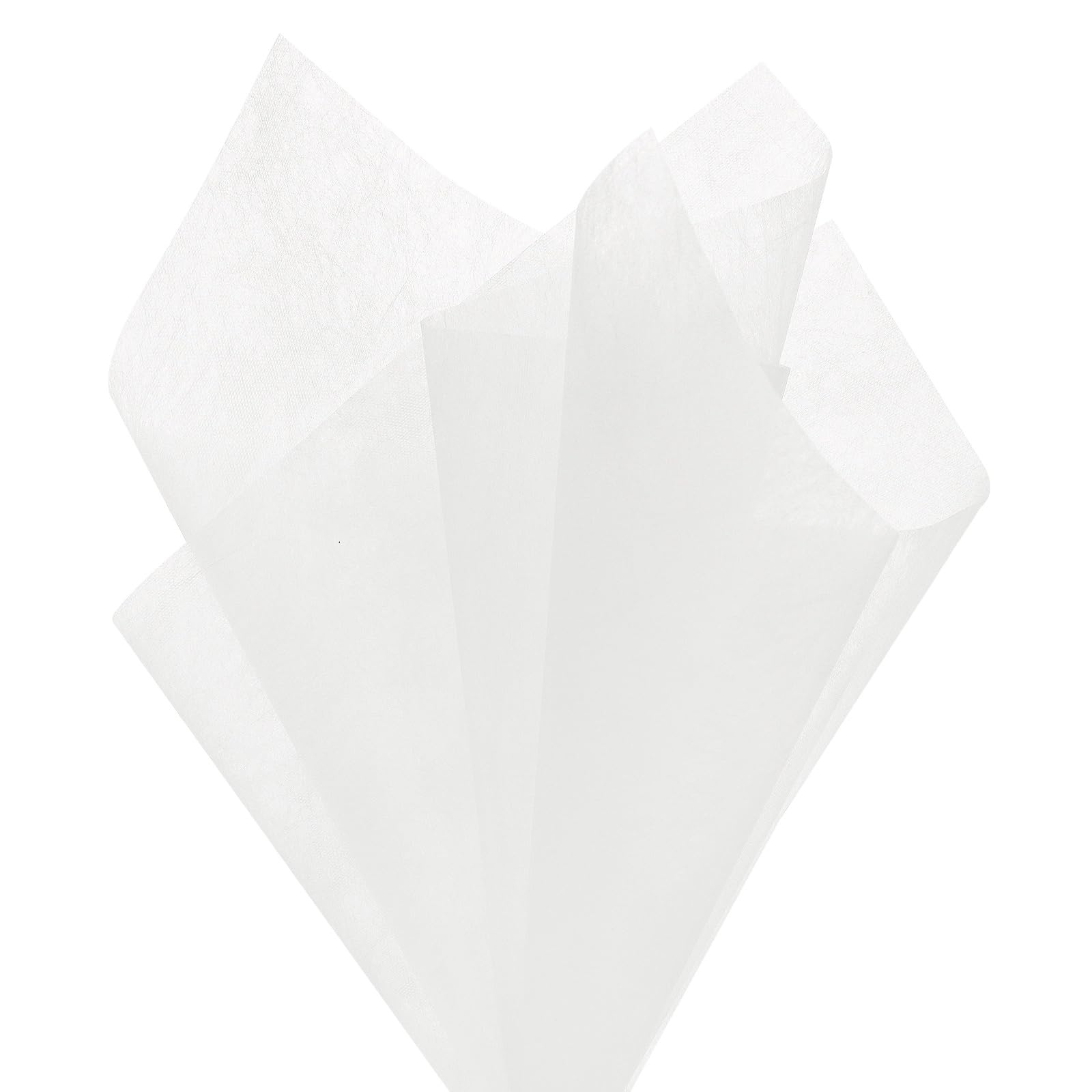 M METERXITY 136-Sheet Korean Cotton Wrapping Flower Paper, 11.4 Inch/ 29cm Waterproof Floral Wrapping Cotton Paper for Bouquets/Gift Packaging [Frosted White]
