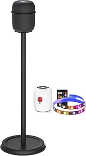Heavy Duty Speaker Stand for Homepod 1 and Homepod 2 Stand with Dust-Proof Cover for Homepod Stand Easy to Install Floor Speaker Stands for HomePod 1st and 2nd Generation Speakers, Black