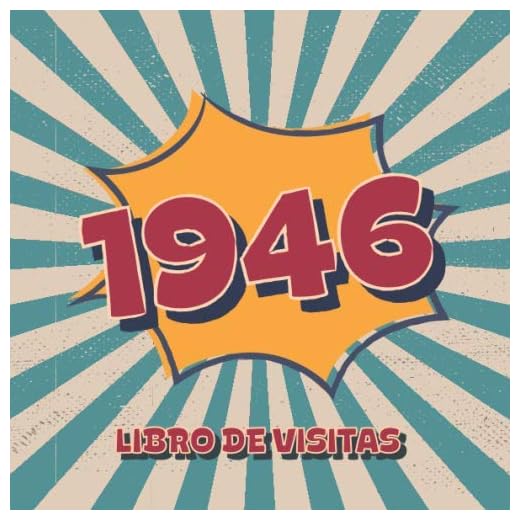 1946 Libros de Visitas: Libro de visitas para fiestas de cumpleaños de estilo retro para que la familia y los amigos inserten saludos y mensajes | 100 páginas | Vol 3