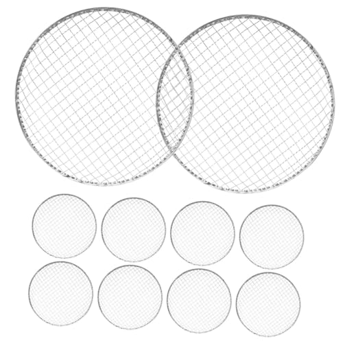 Angoily Lot de 10 Grilles de Cuisson pour Barbecue Extérieur, Filet Métallique Maille Fine 33 Cm, Tapis de Refroidissement Polyvalent pour Camping, Pique-niques et Garden-party