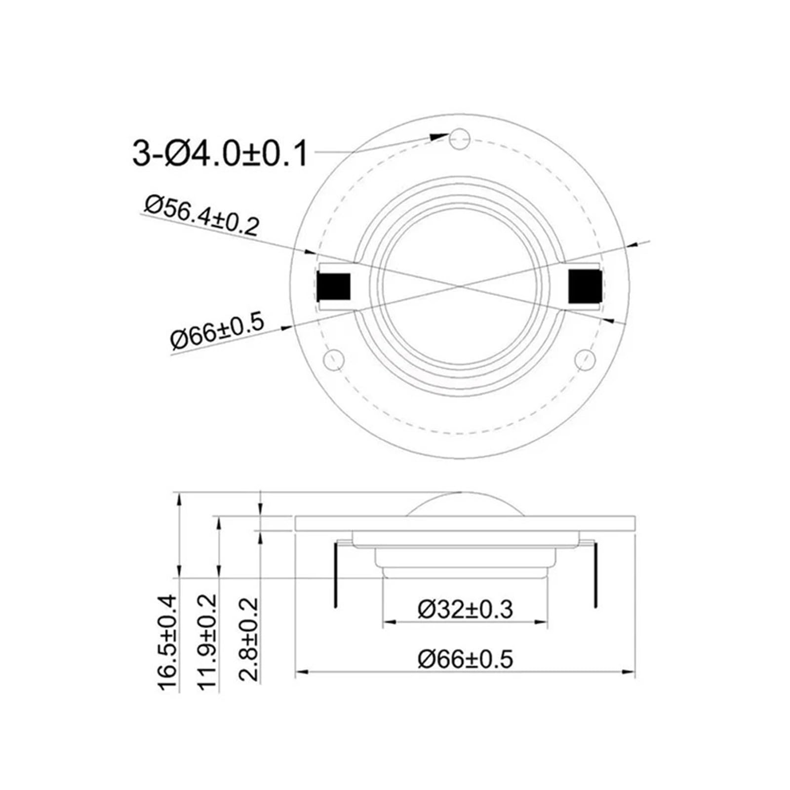 2 szt. Głośnik 66mm,5 cala 4ohm 10W jedwabny głośnik wysokotonowy Wewnętrzny podwójny magnes Planar Audio DIY kino domowe
