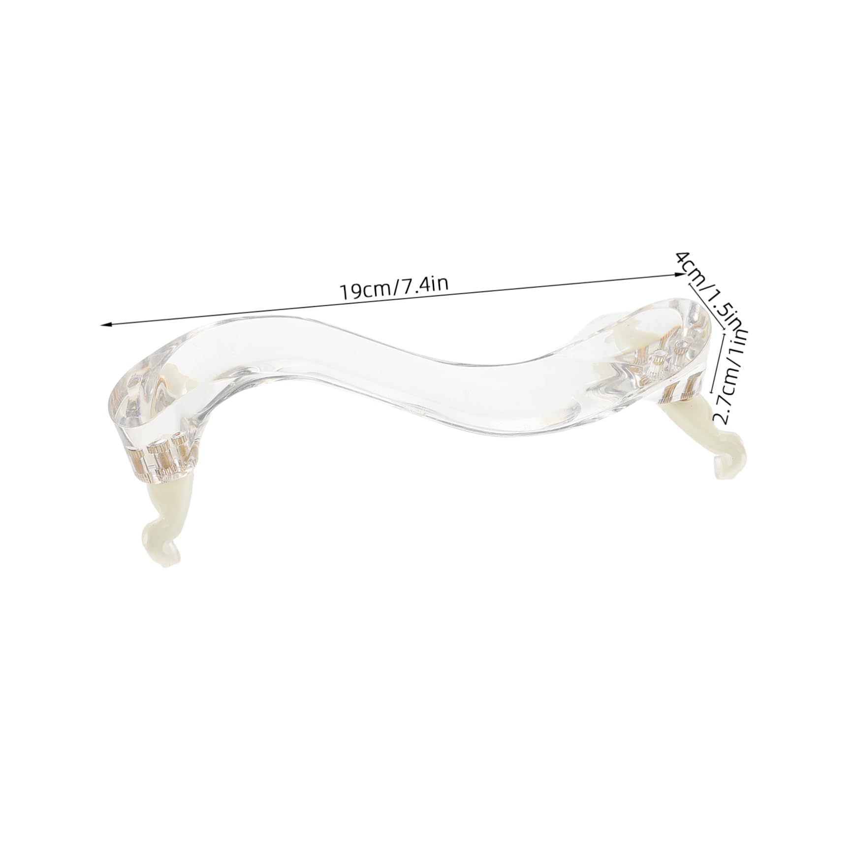 HEMOTON Violin Shoulder Rest Violin Parts Violin Shoulder Pad Violin Shoulder Support Violinist Comfort Pad Violin Chin Rest Chin Rests for Violins Ergonomic Violin Pad Transparent Acrylic