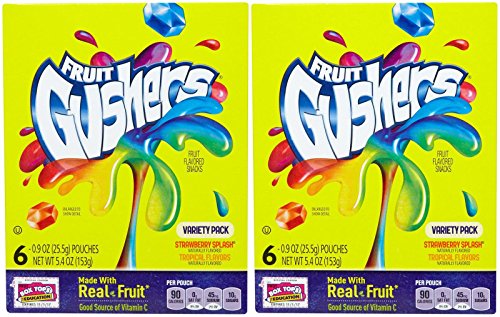 Fruit Gushers Fruit Snacks - Strawberry & Tropical - 5.4 oz - 6 ct - 2 pk