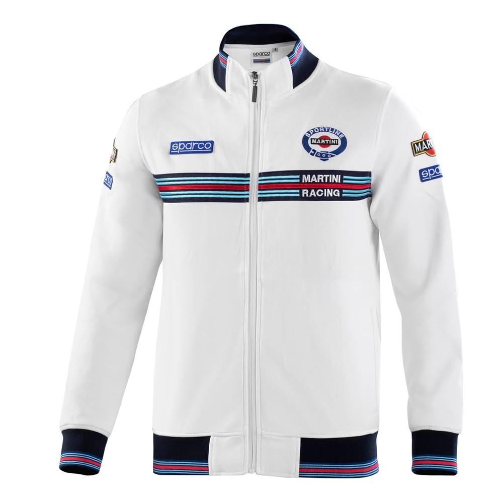 sparco Sudadera con Cremallera Marca Modelo Sudadera con Cremallera Martini-R L Blanca