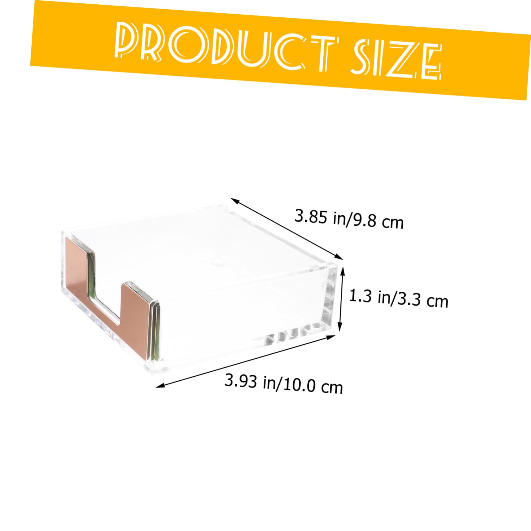 Operitacx 3 Pezzi organiser scrivania organizzatore per scrivania blocco note distributore carta penna chiaro contenitori Titolare del biglietto da visita porta graffette Acrilico Rose Gold