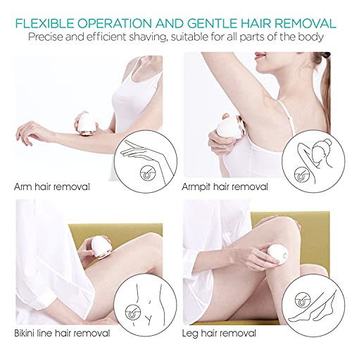 Vogoe Electric Shaver For Women 3D Floating Blade Rotary Razor Hair Remover For Arms, Legs And Underarms Rechargeable Portable And Safe Wet And Dry Use Es300 #TOP2