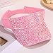 Besforta 2 Pcs Bling Rhinestone Sun Visor Hats for Women Men UV Protection Cap for Golf Tennis Cycling Running Beach