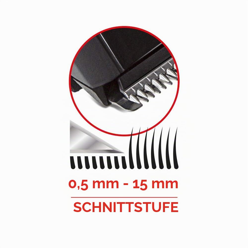 Valera, X-Cut 642.02, Professioneller Bartschneider, mit 32mm-Edelstahlklingen, 30 Schnittlängen von 0,5 bis 15 mm, Betrieb kabellos oder mit Netzteil, USB-Kabel inklusive, 100-240 V, Swiss Made