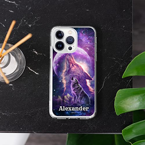 Somlatic Personalized Wolf Phone Case Wild Wolves Design Cases Spirit Gifts Protective Phone Cover Compatible With Iphone 14 13 12 11 Pro Max Mini Xr Xs X #TOP3