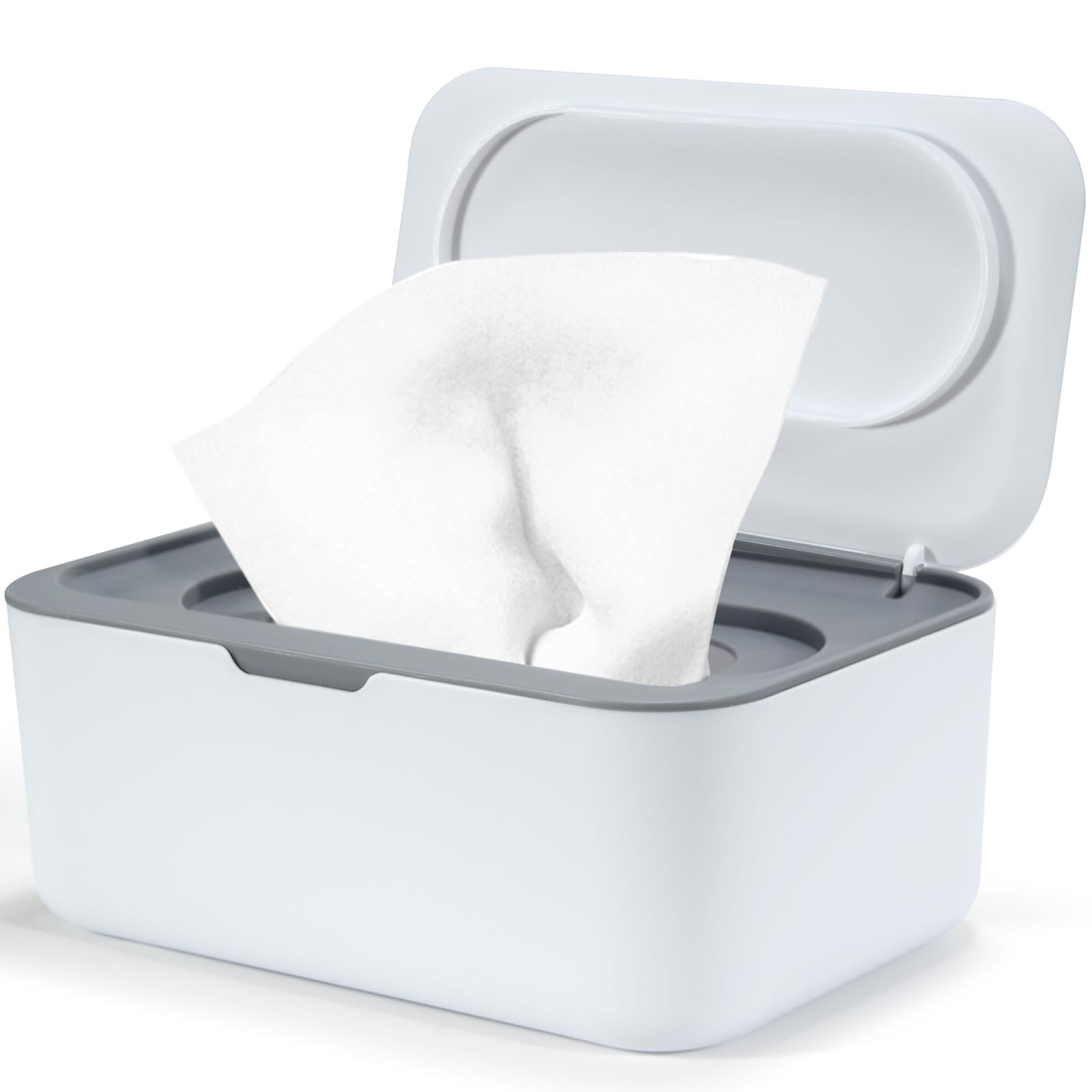 Feuchttücher Box für Baby, Baby Feuchttuchbox mit Deckel, Box für Feuchtes Toilettenpapier, Feuchttuchbox Beige, Box für Feuchttücher, Feuchttuchspender für Zuhause und Büro