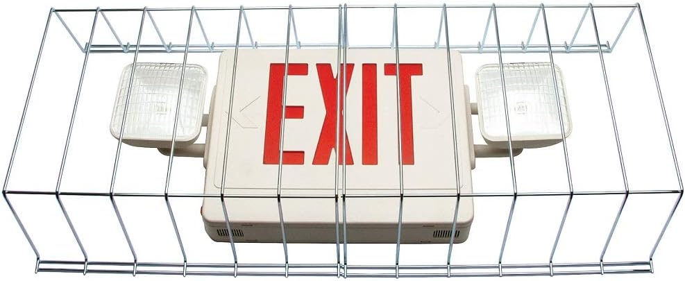 Artist Unknown Wire Guard Back Mount with Side Mounted Lights 30"- 13.5"- 6" - Exit Sign