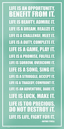 Culturenik Mother Teresa Life Inspirational Motivational Quote Print (Unframed 12x24 Poster)