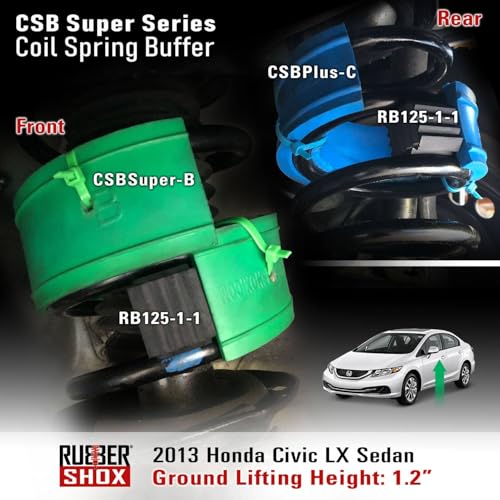 image for U.S. RubberShox DuraTPE Series Front-Rear Car Coil Spring Buffer Cushi