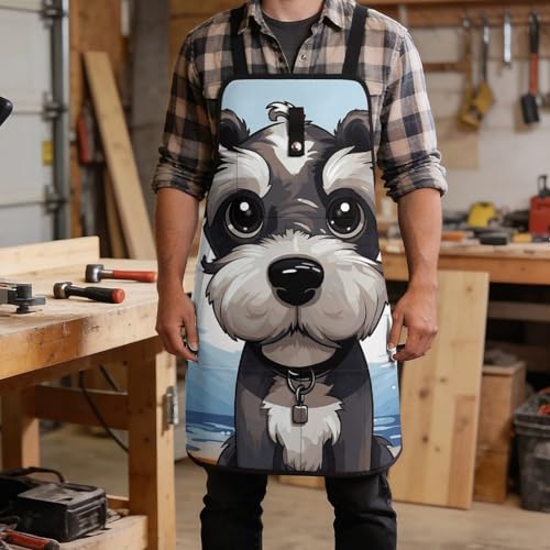 Delantal de trabajo negro con 8 bolsillos y diseño ajustable miniatura 5