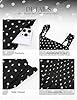 Belle Poque Women Polka Dot Dress Square Neck Wide Straps Smocked Back A Line Flowy Mini Sundress Summer Casual Party Dresses Black&White Dot S #4
