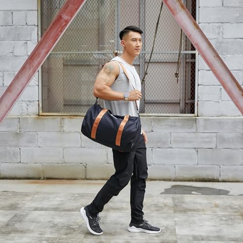 BE SMART Waterproof Mens Gym Bag with Shoe Compartment, Duffle Bags with Wet Pocket for Men, Lightweight Large Sport Duffel Option for Overnight Weekender, Fitness, Swim, Boxing,Travel2