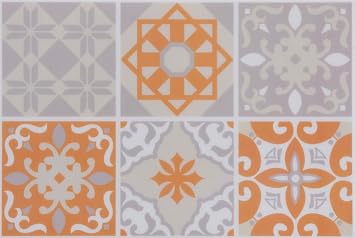Self Adhesive Moroccan Bohemian Wall Tile,17.7"x11.8" 5/10 Sheets,Waterproof Vintage Mosaic Tiles Stickers for Kitchen Living Bathroom Bedroom Floor Yellow,10 Tlies