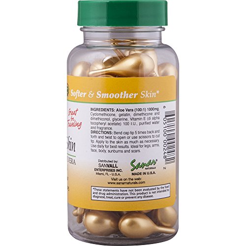 Sanar Naturals Healthy Skin Vitamin E Lotion With Aloe Vera Gel 60 Ct - Face Serum Capsules - Reduce Wrinkles, Dark Spots - Rapid Skin Repair Moisturizer For Smooth Skin #TOP6