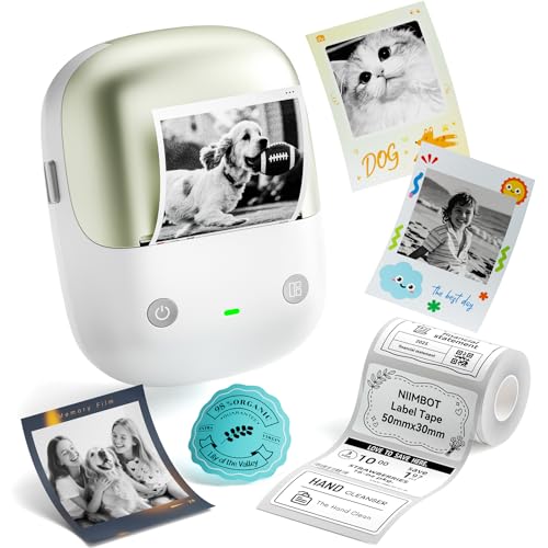 Image of NIIMBOT B2 Pro Label Maker Machine with Tape, Support Photo Printing, Green | 300DPI Portable Bluetooth Label Printer, for Photo Sticker, DIY Crafts, Study Notes, Gift, Journal Labeling Organization