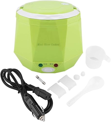 Arrocera eléctrica, vaporizador de alimentos portátil para automóvil, camión, mini olla de arroz de viaje, calentador de alimentos portátil de 12 V,