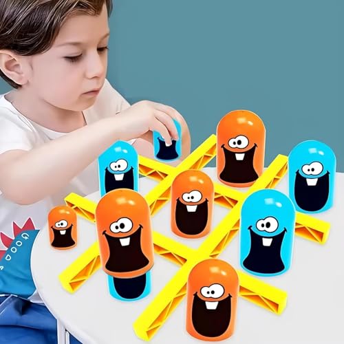 Image of Kids Educational Board Games for Children | Strategy, Memory & Family Games | Indoor Tabletop Learning Toys for Kids (Multiple Games & Variations) (Tic Tac Toe Strategic Game)