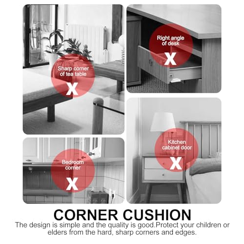 Image of 100Pcs Safety First Anti-Collision Angle Protection: Black Plastic Corner Protectors for Furniture Easy Installation Adhesive Bumpers for Baby Proofing Sharp Edges at Home