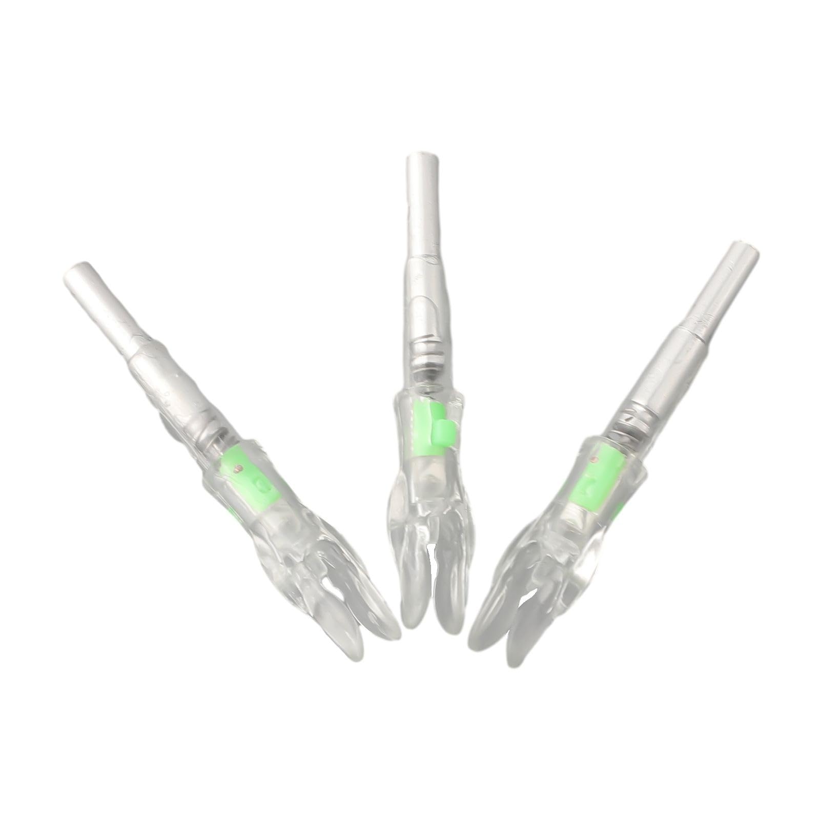 Lot de 3 encoches de flèche lumineuses à LED de 4,2 mm, pour pointes fluorescentes rouge/bleu/vert, pour allumage automatique lors de la prise de vue, batterie longue durée, matériau PE, pour
