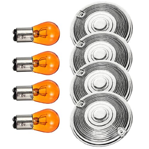 Clear Turn Signal Lens Kit for Harley Touring Road King Electra Glide Street FLT