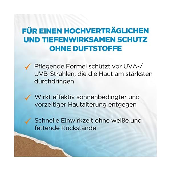 Garnier Sonnenschutzmilch mit LSF 50+, Sehr leichte und rückstandslose Sonnencreme für helle und empfindliche Haut, Ambre Solaire Sensitive expert+, 1 x 175 ml – Bild 4