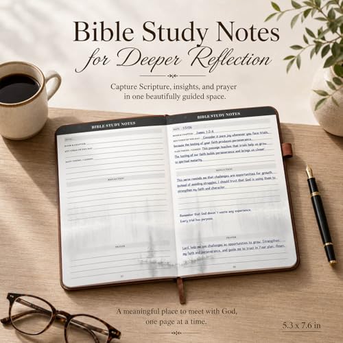 Christian Bible Journal for Men & Women – Premium Eco-Leather Undated Bible Study Notebook, Devotional & Prayer Journal | Perfect Christian Gift for Men | Ideal for Graduation, Pastor, Baptism & Church - image 4