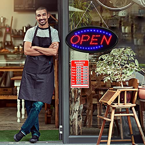 image for SUMBLIME LED Open Sign with Remote for Window - Bright Electric Neon L