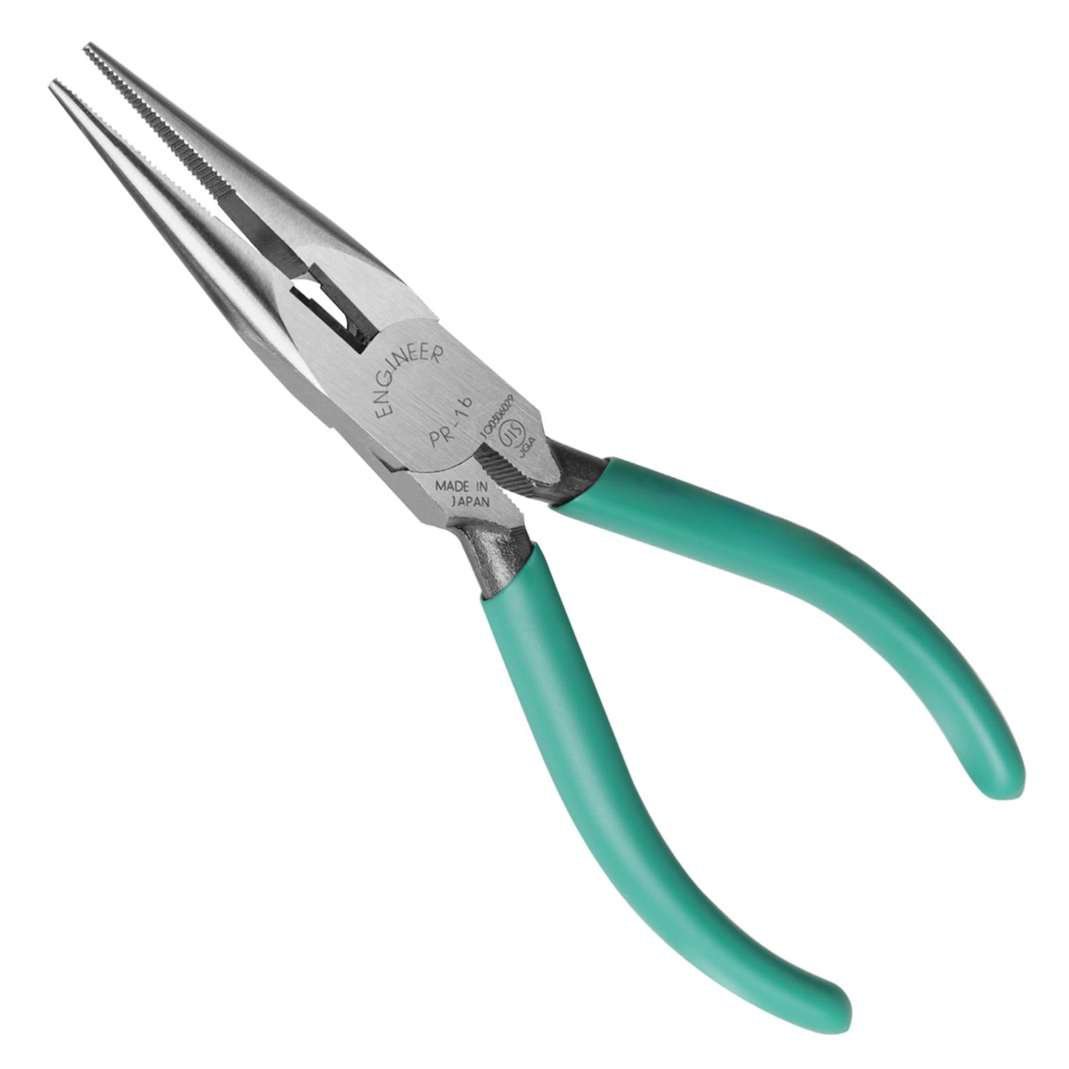 ENGINEER Long Nose Pliers (160mm) with Integral Wire Cutting Jaws. Made in Japan. pr-16