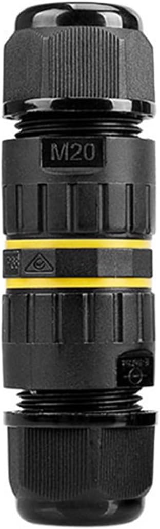 Cable connector M20 straight lock screw power terminal outdoor LED wire waterproof connector(EW M20 2 core 9-12mm)